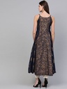 Printed Navy Blue Strappy Kurta