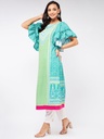 Jaipur Haat Flared Sleeve Placement Kurta
