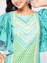 Jaipur Haat Flared Sleeve Placement Kurta