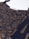 Printed Navy Blue Strappy Kurta