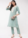 Neck-Patch Panelled Festive Embroidered Kurta