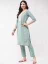 Neck-Patch Panelled Festive Embroidered Kurta
