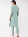 Neck-Patch Panelled Festive Embroidered Kurta