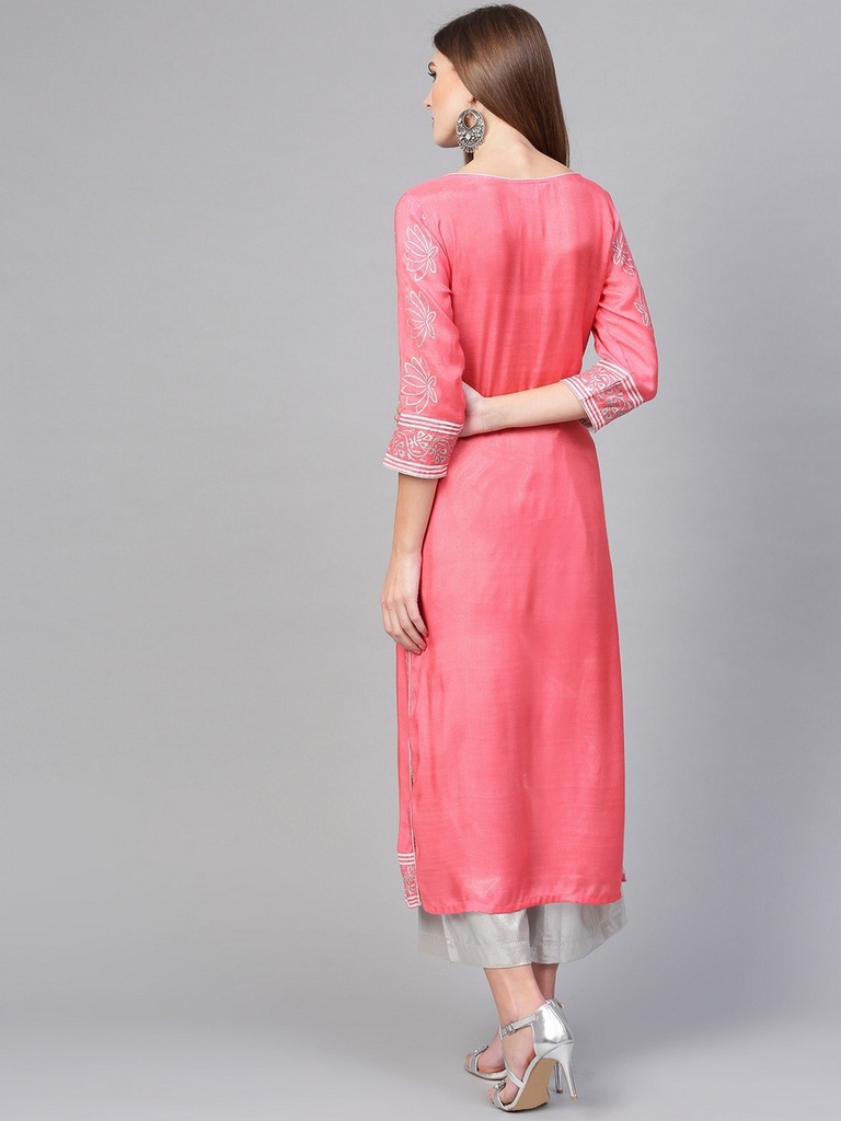 Lotus Inspired Printed Kurta