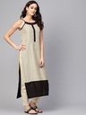 Strappy Off-White Print Kurta