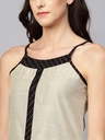Strappy Off-White Print Kurta