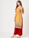 Digital Print Laced V-Neck Wedding Kurta