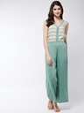 Pastel Paradise Sleeveless V-Neck Jumpsuit
