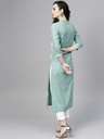 Green Lotus Chambray Kurta