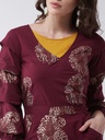 Maroon Foil Glam Jumpsuit