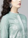 Green Lotus Chambray Kurta