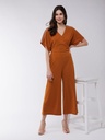 Embellished Solid Overlap Jumpsuit