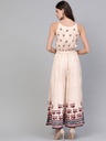 Peacock Flare Printed Jumpsuit