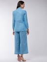 Chambray Long Blazer-Pant Set