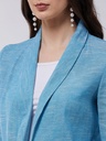 Chambray Long Blazer-Pant Set