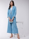 Chambray Long Blazer-Pant Set
