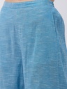 Chambray Long Blazer-Pant Set