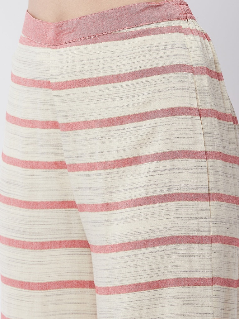 Pastel Stripe Ruffle Top & Pants