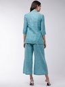 Chambray Long Blazer & Pant Set