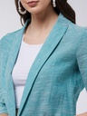 Chambray Long Blazer & Pant Set