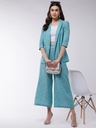 Chambray Long Blazer & Pant Set