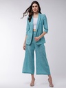 Chambray Long Blazer & Pant Set