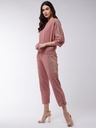 Shimmer Detailed Solid Loose Top Pant Set 