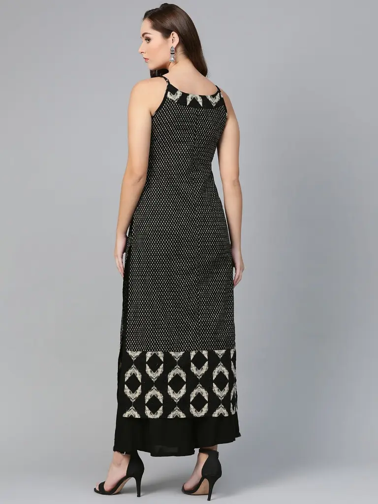 Sleeveless Black Printed Long Kurta3.webp