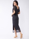 Polka Cowl Neck Dress
