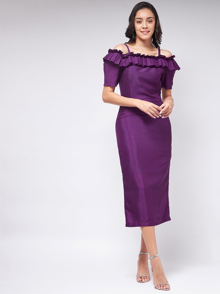 Shoulder Detailed Fitted Dress