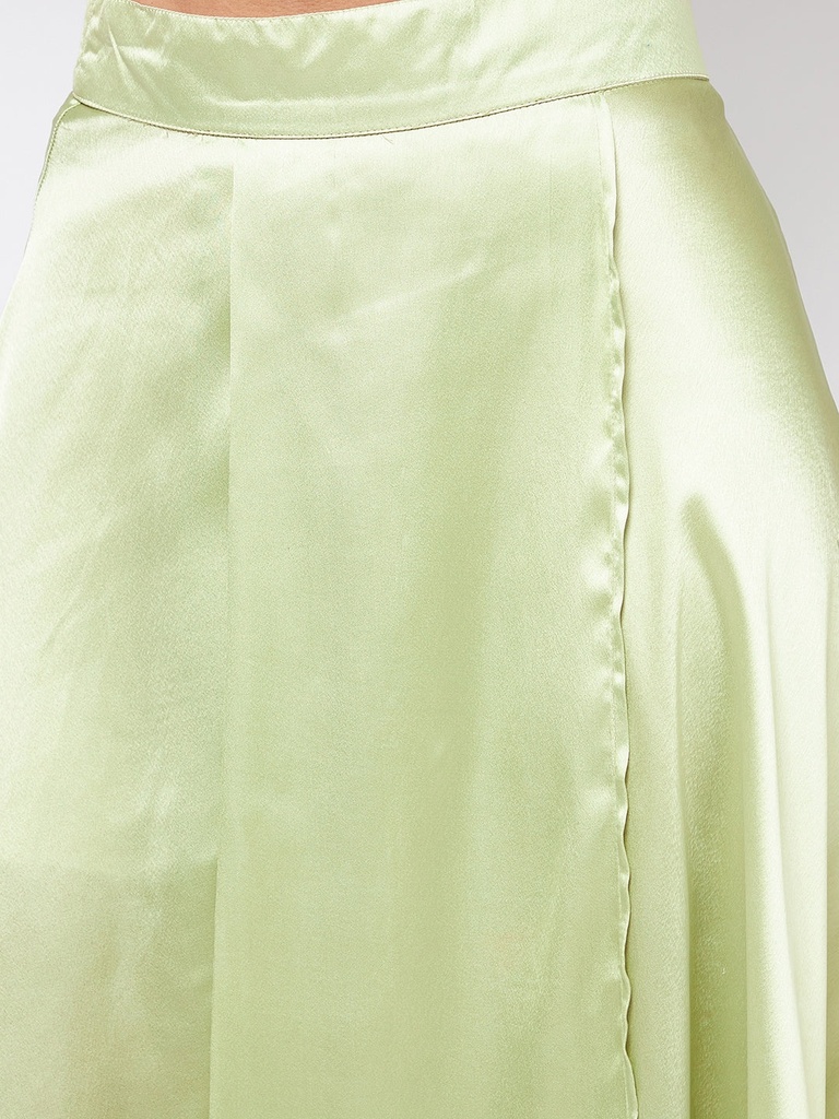 Flared Skirt Set with Stylish Crop Top