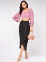 Self Design Baggy Sleeve Crop Top