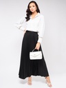 Cuff Lace Solid Shirt Top