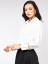 Cuff Lace Solid Shirt Top