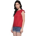Sleeve Pleat Solid Top