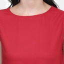 Sleeve Pleat Solid Top