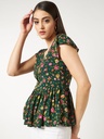 Peplum Top with Floral Print