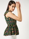 Peplum Top with Floral Print