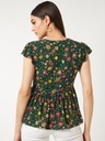 Peplum Top with Floral Print
