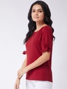 Tie-Up Sleeve Solid Top