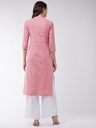 Chambray Yoke Embroidered Design Kurta