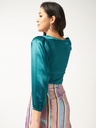 Satin Sweetheart Neck Top