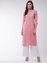Chambray Yoke Embroidered Design Kurta