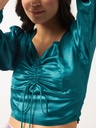 Satin Sweetheart Neck Top