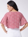Jungle Safari Flared Sleeves Crop Top