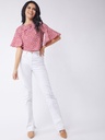 Jungle Safari Flared Sleeves Crop Top