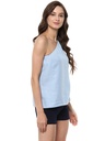 One-Shoulder Chambray Top