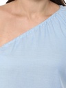 One-Shoulder Chambray Top