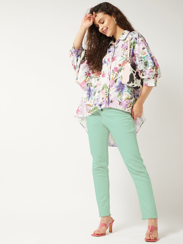 Loose Fit Floral Shirt Top