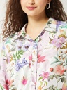 Loose Fit Floral Shirt Top
